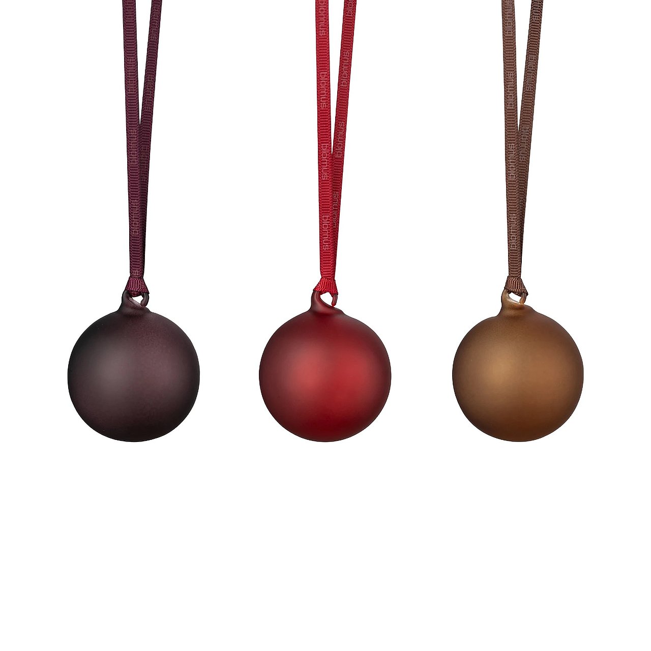 Weihnachtsschmuck - Glaskugeln, 6 Stk. Port, Midnight Plum, Rustic Brown JUHLA