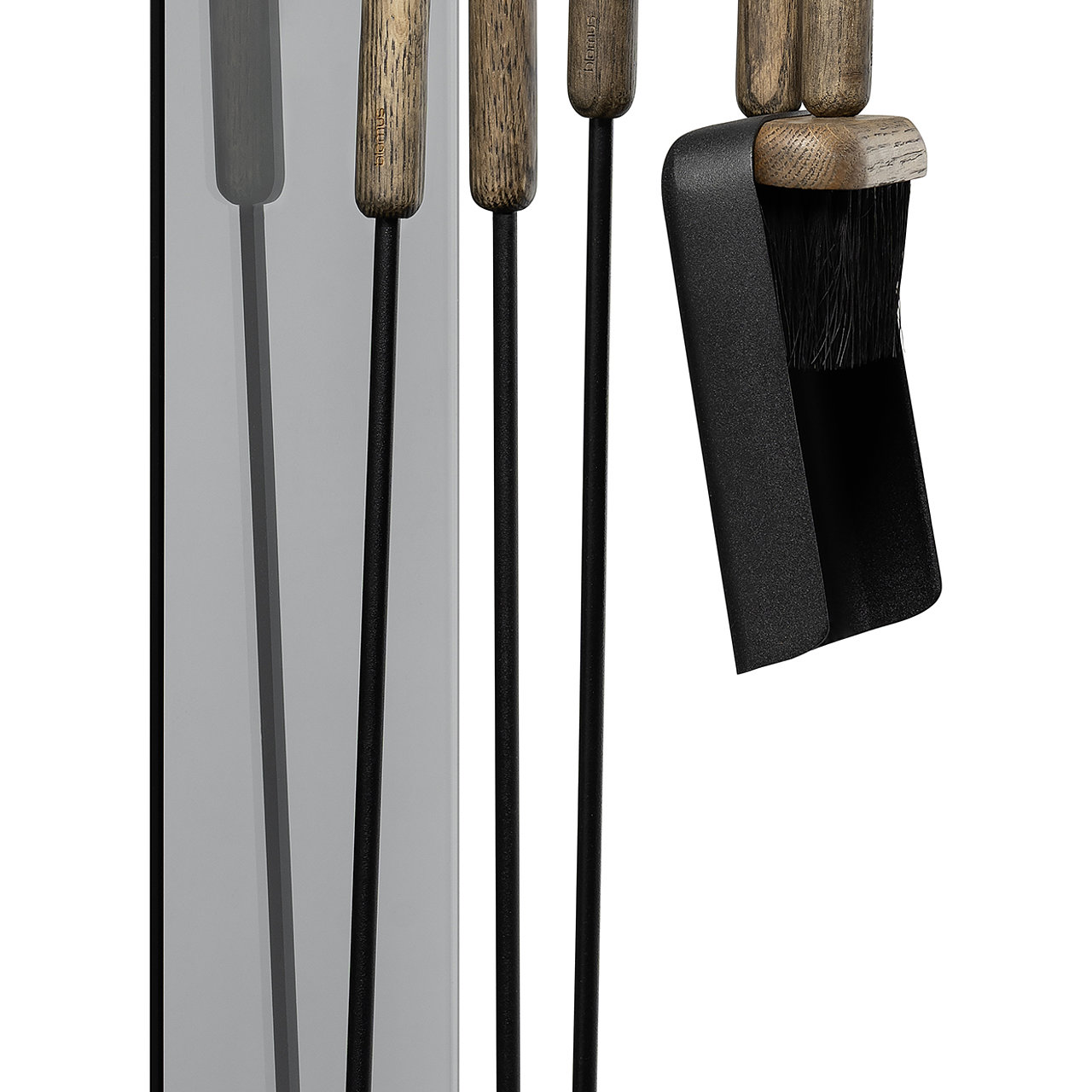 Set caminetto 5 pezzi da muro ASHI Brown