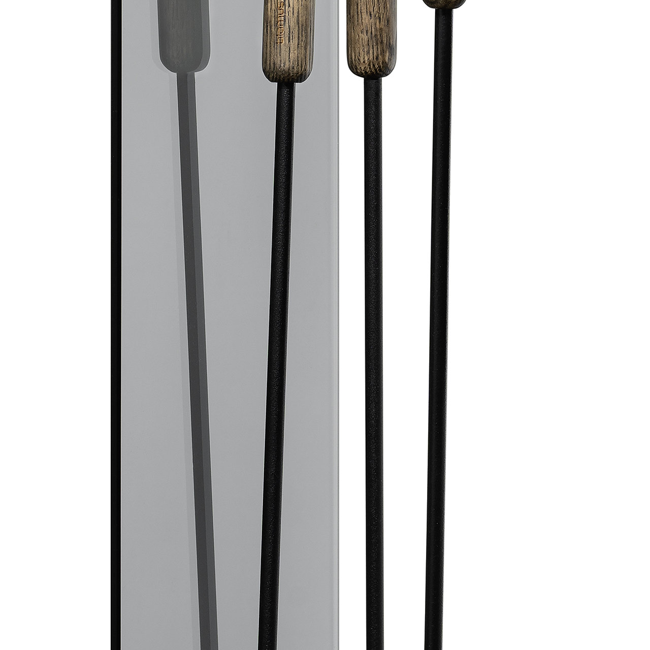 Set caminetto 3 pezzi da muro ASHI Brown